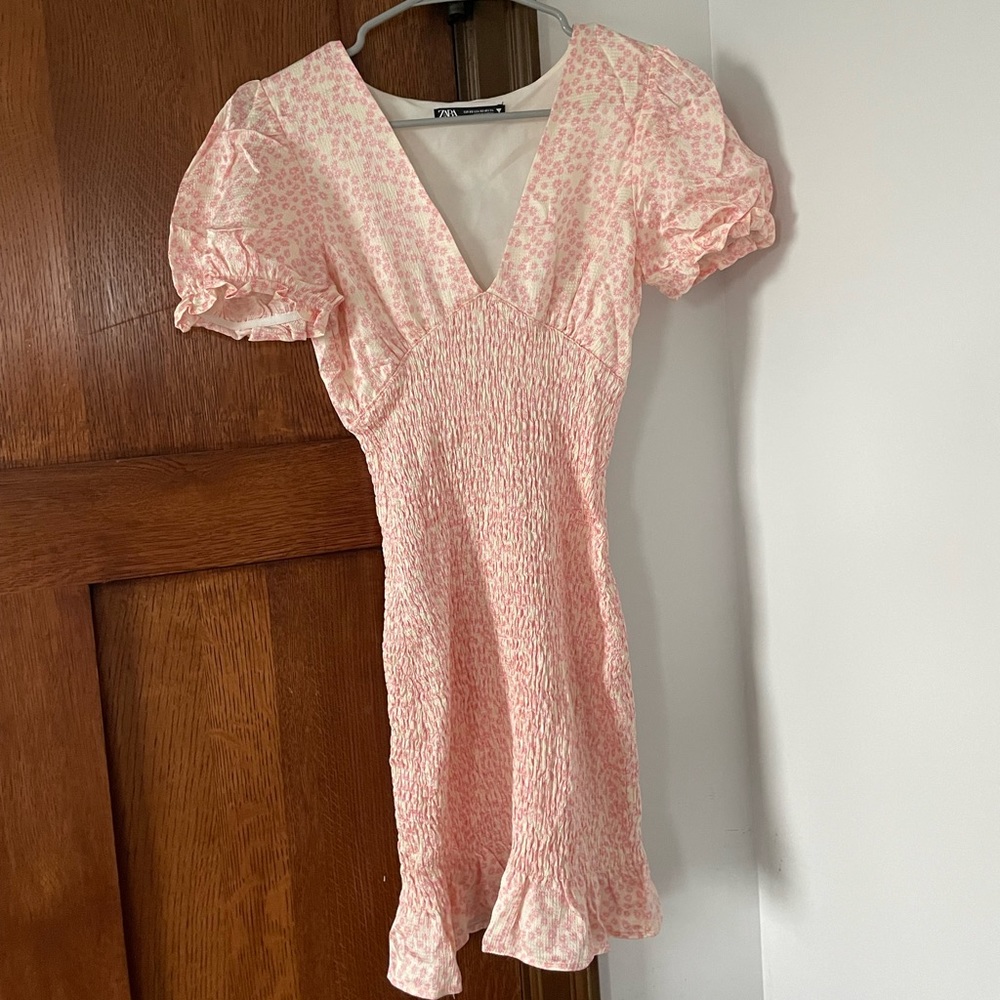 ZARA Pink and Yellow Floral Dress; NEW without tags